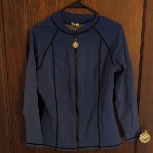 Water Warm Ups Pull On Long Sleeve Full Zip Jacket Size 7